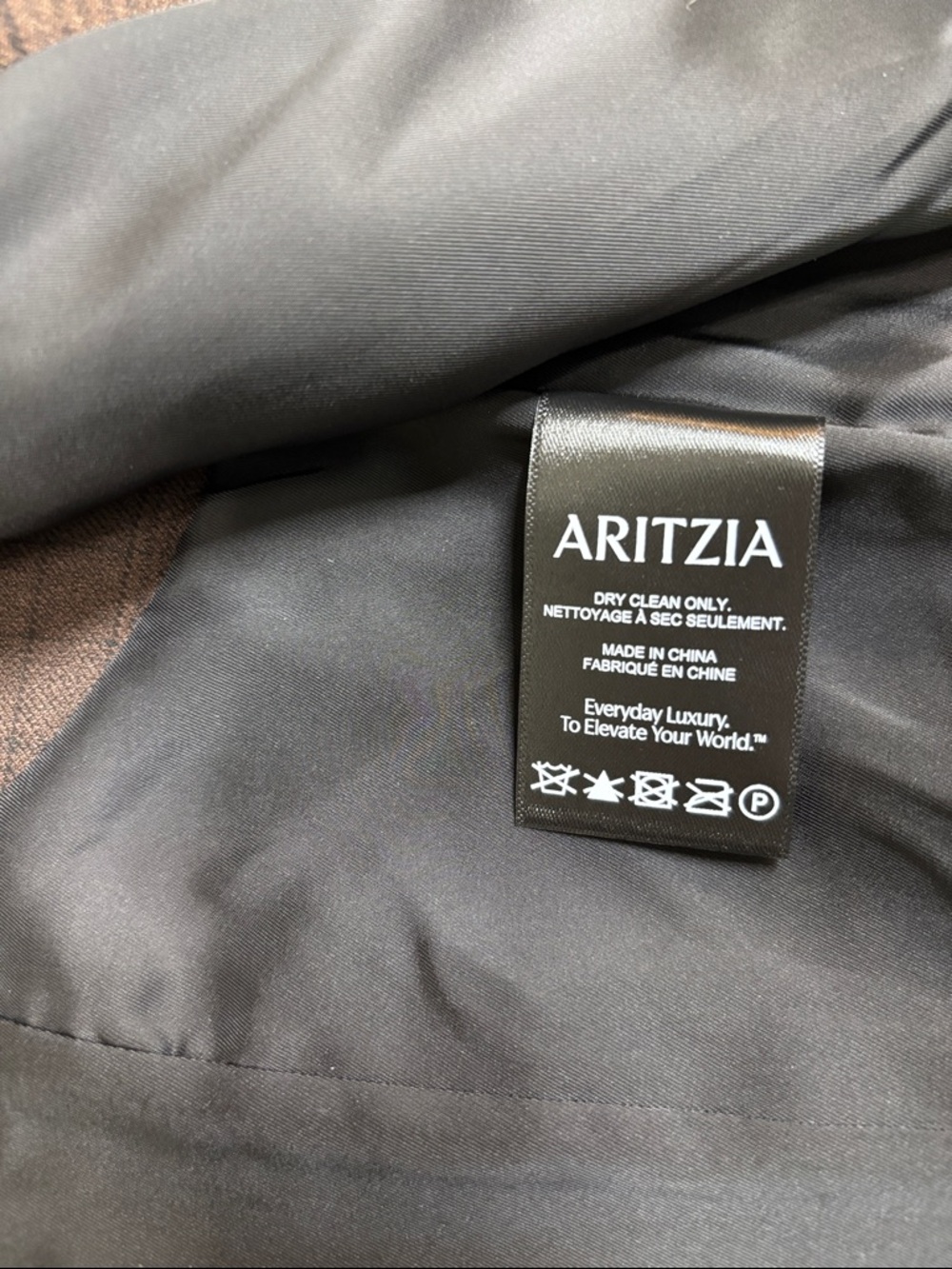 Aritzia Brown Plaid Tailored Sleeveless Vest - Picture 7 of 8